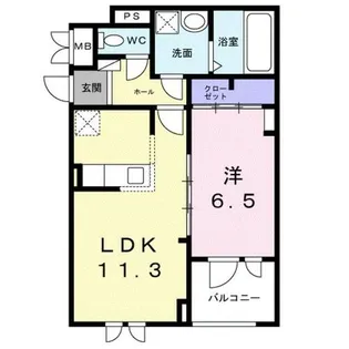 キャスロック北花田【3階】の間取り