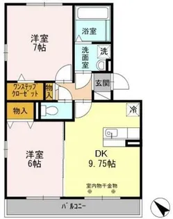 シティーコート色子【A106号室】の間取り