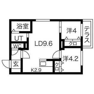 ブランシャール平岸N1【1階】の間取り