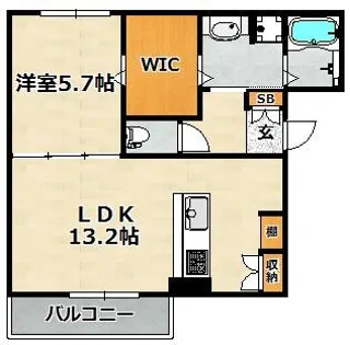 グランコートルパン【101号室】の間取り