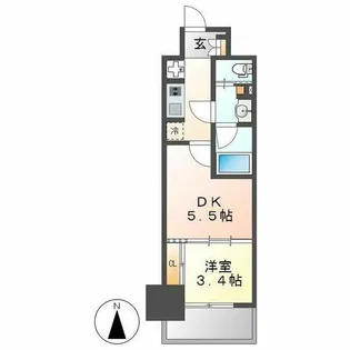 パークアクシス名古屋山王【14階】の間取り