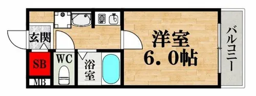 ミシェール住之江【2階】の間取り