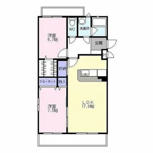 アンピレインⅡ【205号室】の間取り