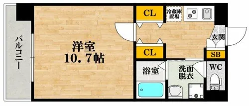 ふぁみーゆ日本橋Ⅲ【4階】の間取り