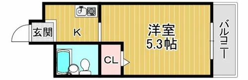 レナジア帝塚山【3階】の間取り