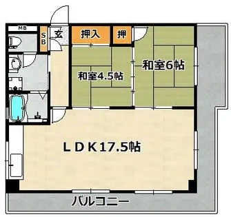 シャロン長田【2階】の間取り