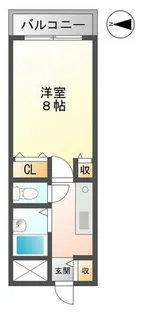 塚口タイニープラザⅡ【603号室】の間取り