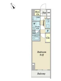 プロシード新安城【0202号室】の間取り