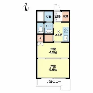 シャトーブラン17【2階】の間取り