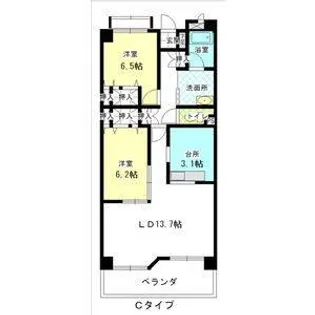 ハーモニー【6階】の間取り