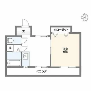 名信ビル【6号室】の間取り