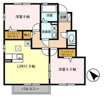 ハイムエルピスⅢ【1階】の間取り