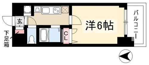 プレサンス名古屋STATIONアブソリュート【0705号室】の間取り