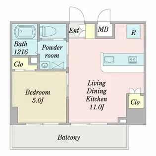 ロータス本陣通【4階】の間取り
