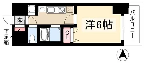 プレサンス名古屋STATIONビーフレックス【0904号室】の間取り