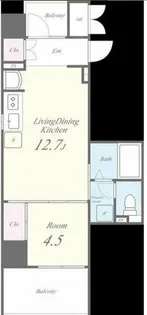 ブリリアントコートクラージュ【8階】の間取り