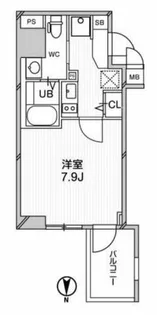 エグゼ難波南Ⅵ【7階】の間取り