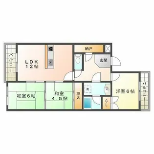 サングリーン今井【1階】の間取り