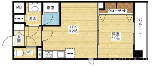 ラルシェパルク新大阪【4階】の間取り