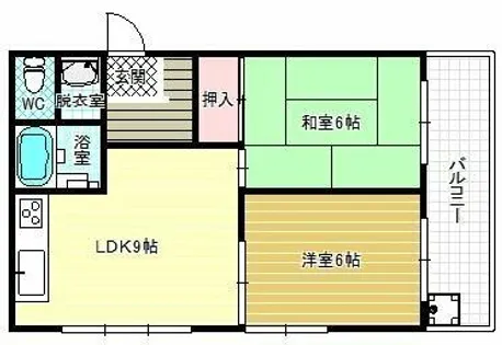 エクセレント我堂【1階】の間取り