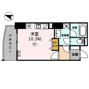 エトワール北新地【0402号室】の間取り