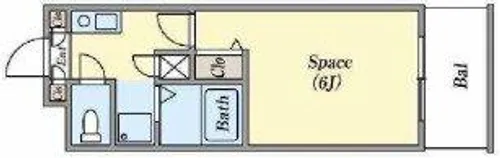 バッハレジデンス神戸ウェスト【A406号室】の間取り