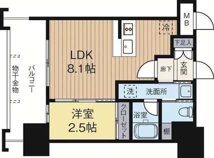 ドゥーエ赤坂【9階】の間取り