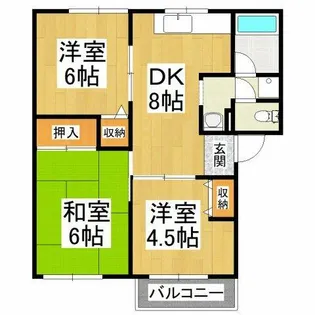 サンフル狭山【2階】の間取り