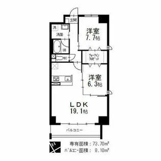 オルソパール伝馬 本館【13階】の間取り