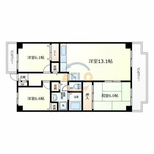 シティハイツ住之江弐号棟【5階】の間取り