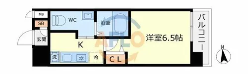 アスリート本町リバーウエスト【4階】の間取り