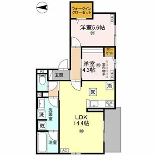 エスタブレ平野西【2階】の間取り