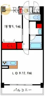 リラスクエア八尾宮町Ⅱ【3階】の間取り
