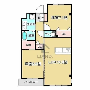 コンフォルト春日西Ⅱ【101号室】の間取り