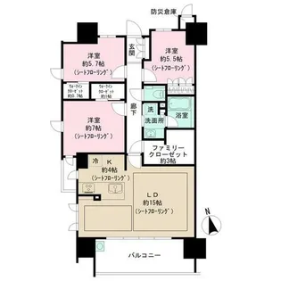 バンベール一宮レジデンス【8階】の間取り