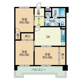 福岡県春日市宝町4丁目【マンション】の間取り