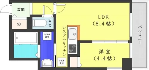 グランカーサ南6条【10階】の間取り