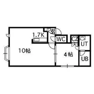 ルミエール大通【2階】の間取り