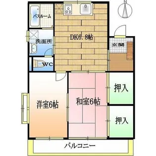 ハイツ旭【502号室】の間取り