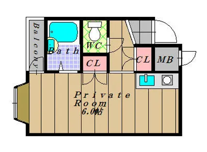ロイヤルクレイン汐ノ宮【302号室】の間取り