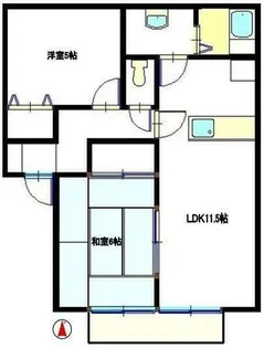 サニーハウス吉田【1階】の間取り