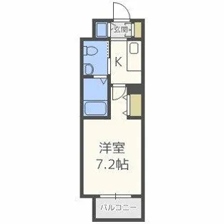 グランルージュ中之島南【606号室】の間取り