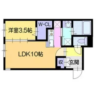 仮)ノーブル平岸【101号室】の間取り