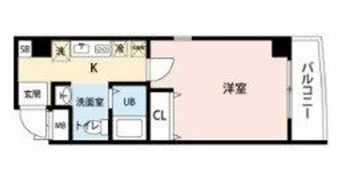 ラ・フォンテ阿波座【5階】の間取り