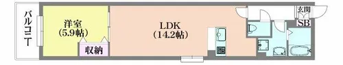エルデ神戸【2階】の間取り