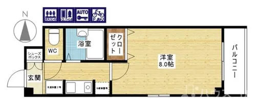 パレ・ソレイユ【1階】の間取り