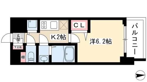 プレサンス金山コネクト【804号室】の間取り
