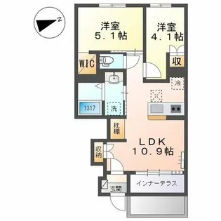 カサブランカ3【1階】の間取り