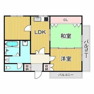 フェイバリー甲東園Ⅱ【2階】の間取り