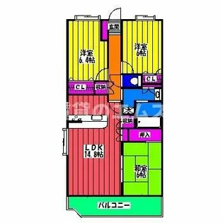 ロイヤルガーデン博多【2階】の間取り